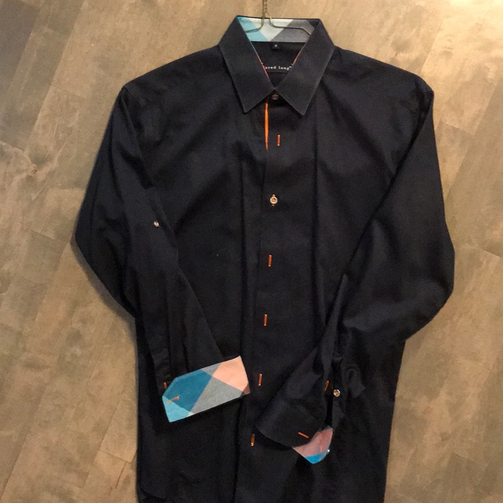 Jared Lang button up navy M